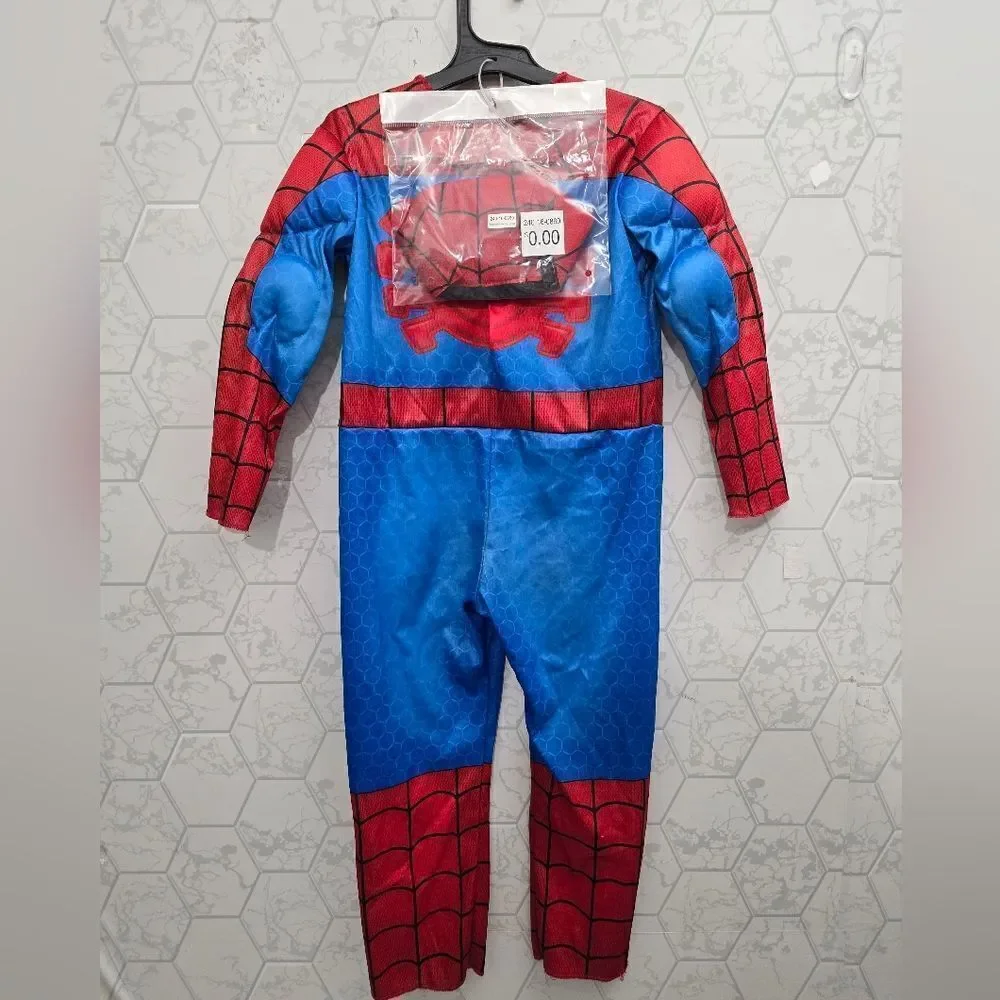 Spiderman Spidey Toddler Halloween Costume w Mask Muscle Chest Marvel, New - Picture 2 of 3